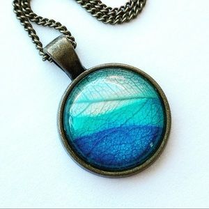 Beautiful Handmade Real Pressed Leaf Necklace